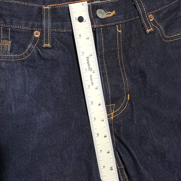 Jean Shop Jeans Mens Selvedge Skinny Fit Button Fly USA Raw Indigo Denim 33Wx33L - Picture 5 of 16